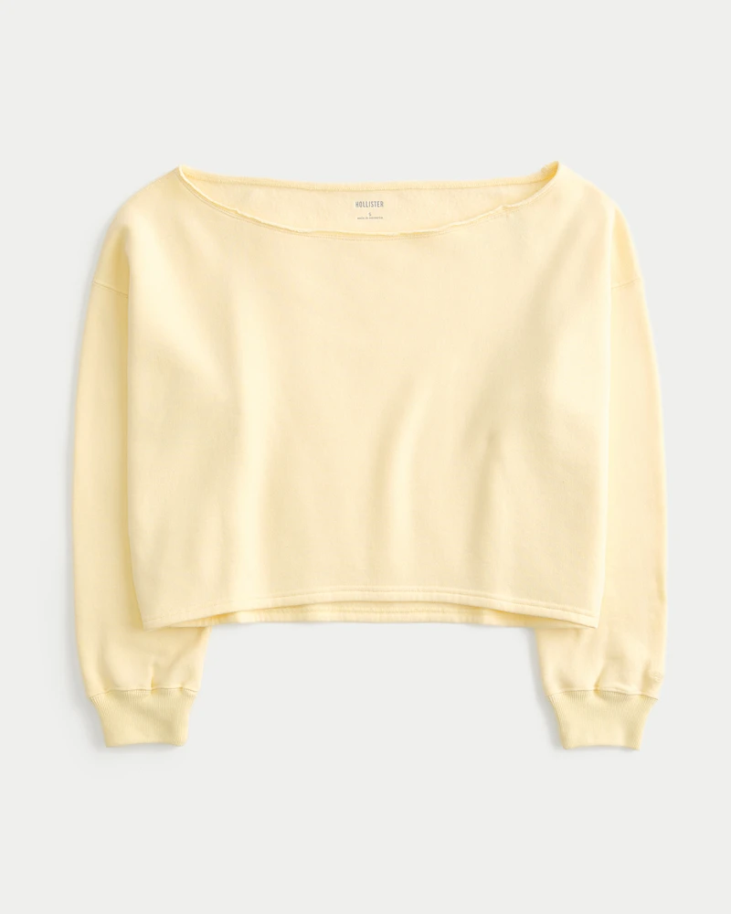 Easy Double Off-the-Shoulder Sweatshirt
