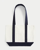 Teddy Bear Graphic Canvas Beach Bag