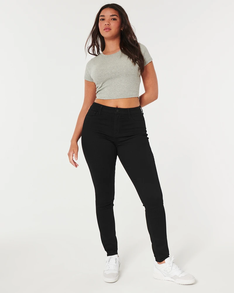 Curvy High-Rise Black Super Skinny Jeans