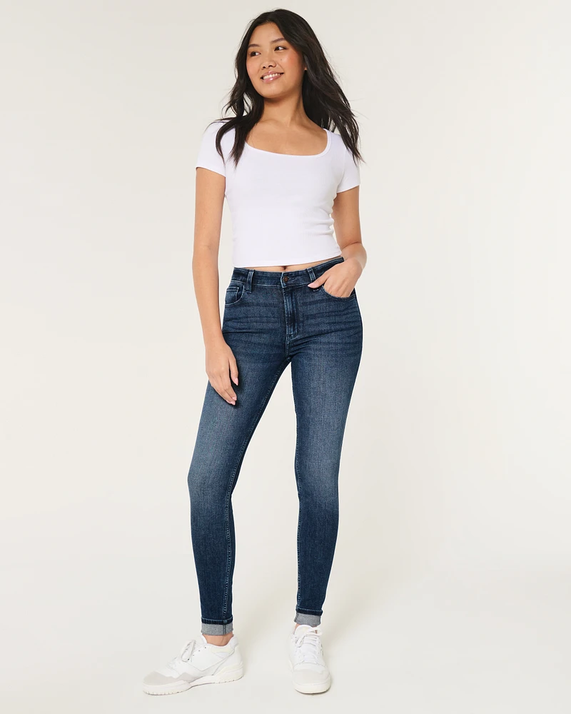 High-Rise Medium Wash Super Skinny Jeans