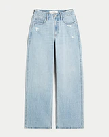 Curvy High-Rise Distressed Baggy Jeans