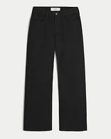 Curvy Mid-Rise Black Baggy Jeans