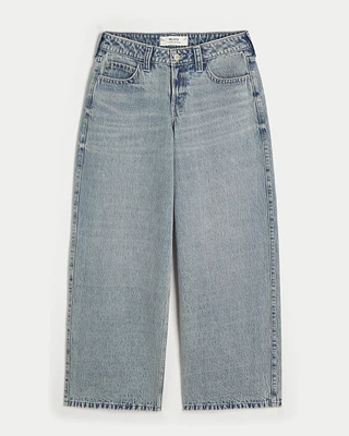 Low-Rise Light Wash Super Baggy Jeans
