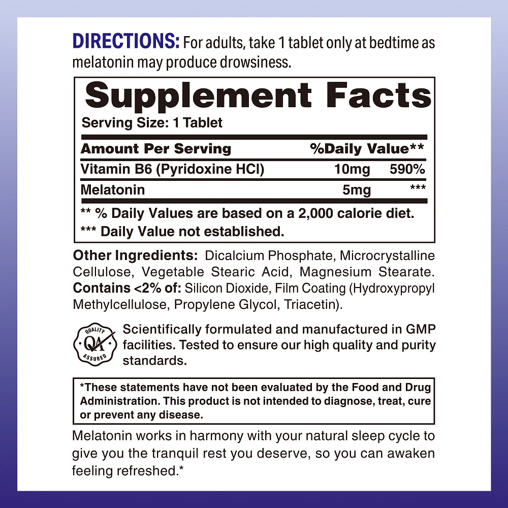 VW Melatonin 5mg TR tablets - 300ct