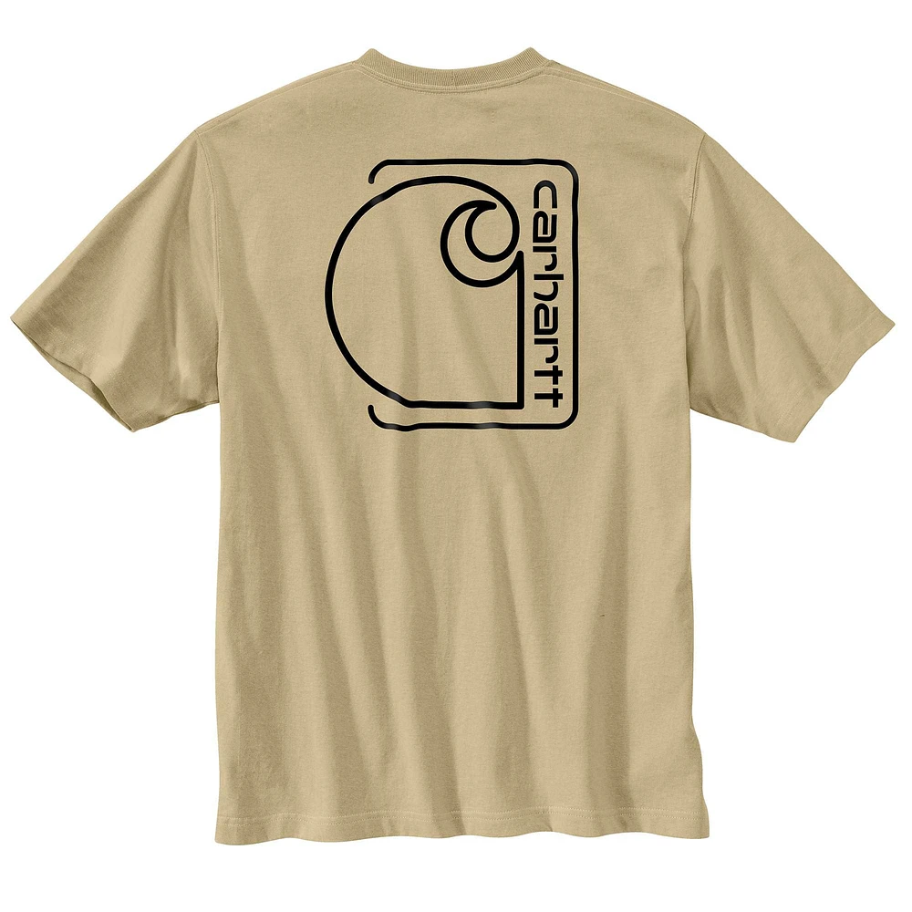 Relaxed Fit Lightweight Short-Sleeve Pocket C Graphic T-Shirt