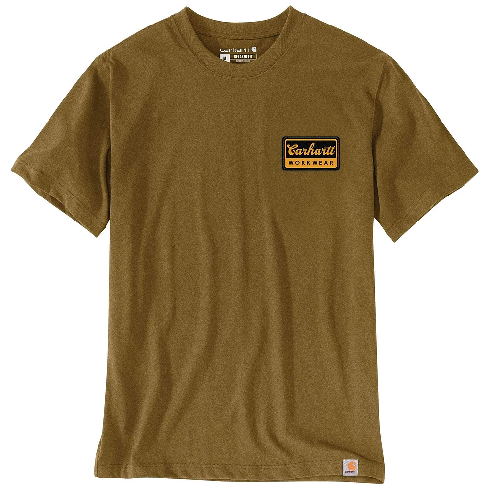 Relaxed Fit Lightweight Short-Sleeve Script Patch T-Shirt