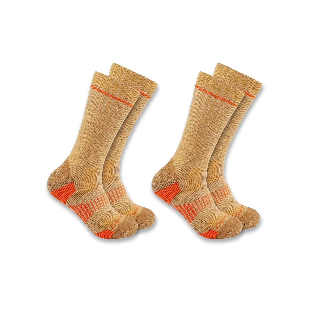 Midweight Synthetic-Wool Blend Boot Sock 2-Pack