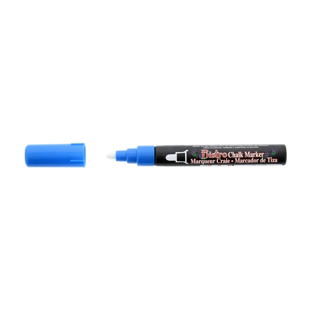 Uchida Bistro Chalk Marker - Metallic Blue Fine Point For Art Projects & Chalkboard Writing