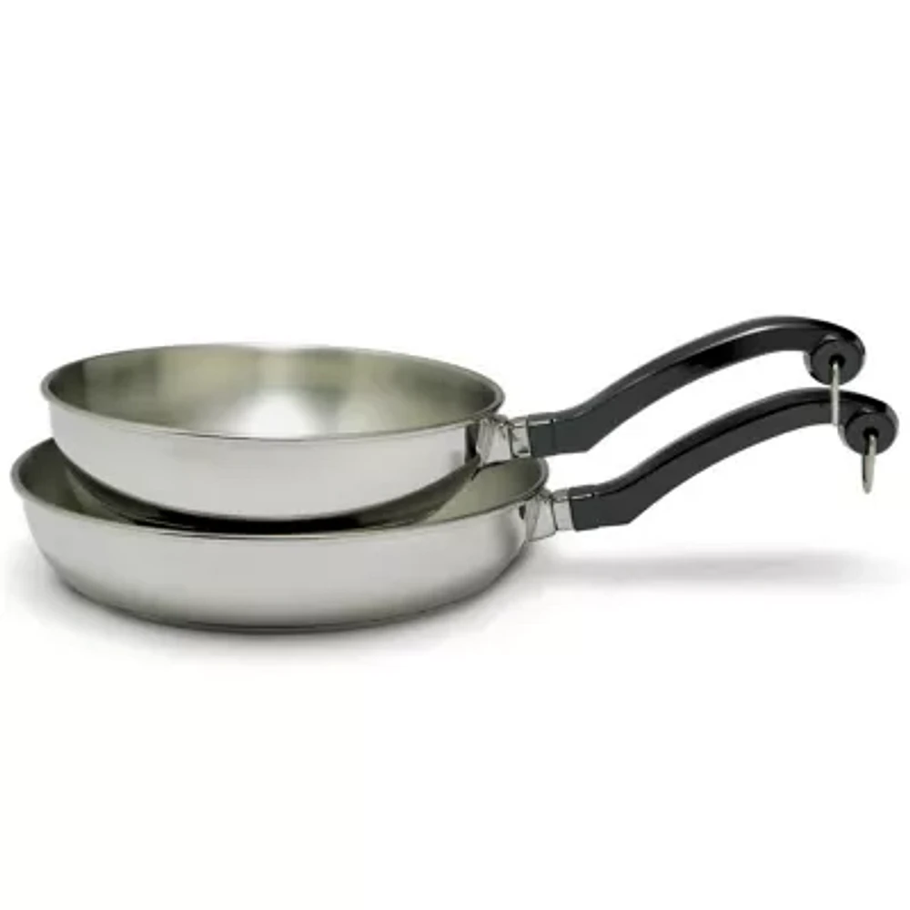 Farberware Classic Series 8" & 10" Twin-Pack Stainless Steel Skillets
