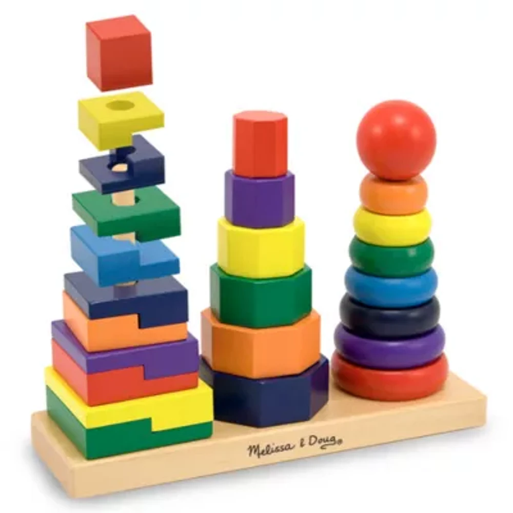 Melissa & Doug Geometric Stacking Toy Interactive Toy