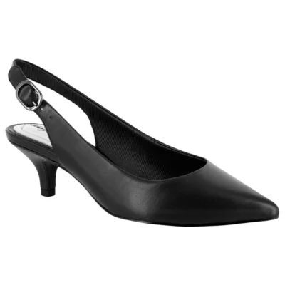 Easy Street Faye Womens Pointed Kitten Heel Pumps
