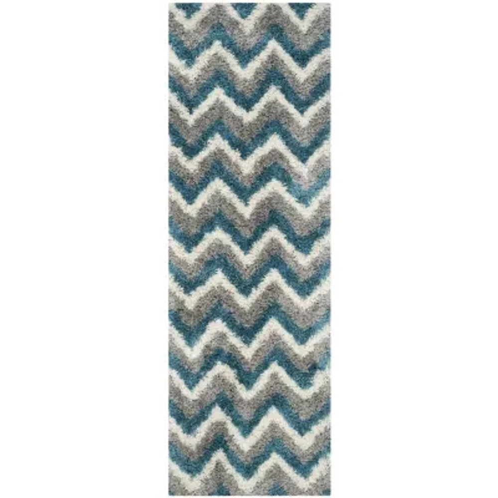 Safavieh Shag Kids Collection Byron Geometric Runner Rug