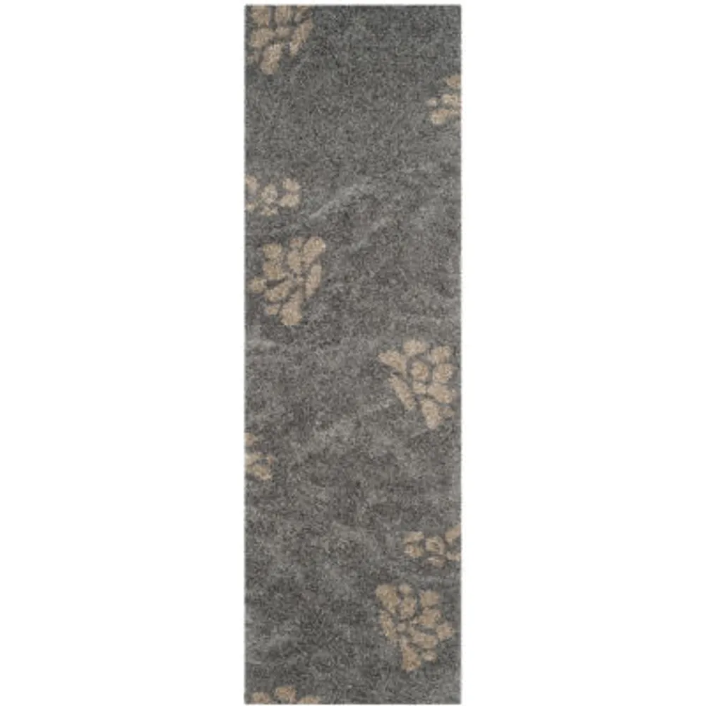 Safavieh Shag Collection Brock Floral Runner Rug