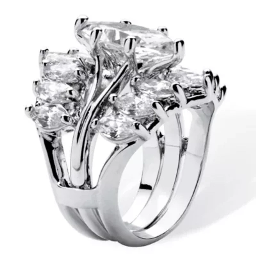 Womens 6 CT. T.W. Cubic Zirconia Pure Silver Over Brass Bridal Set