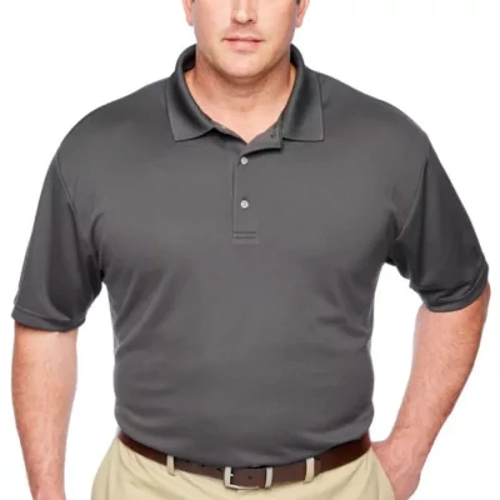 PGA TOUR Airflux Big and Tall Mens Regular Fit Short Sleeve Polo Shirt