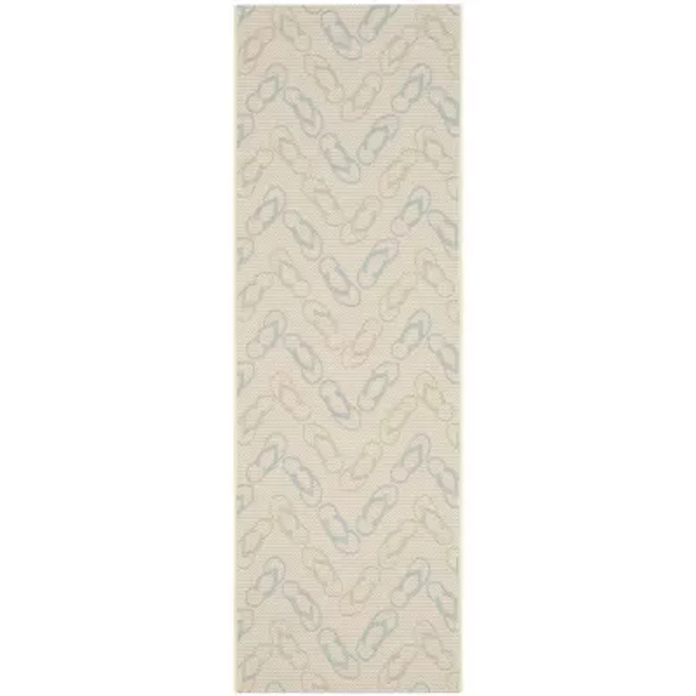 Safavieh Courtyard Collection Andreas Geometric Indoor/Outdoor Runner Rug