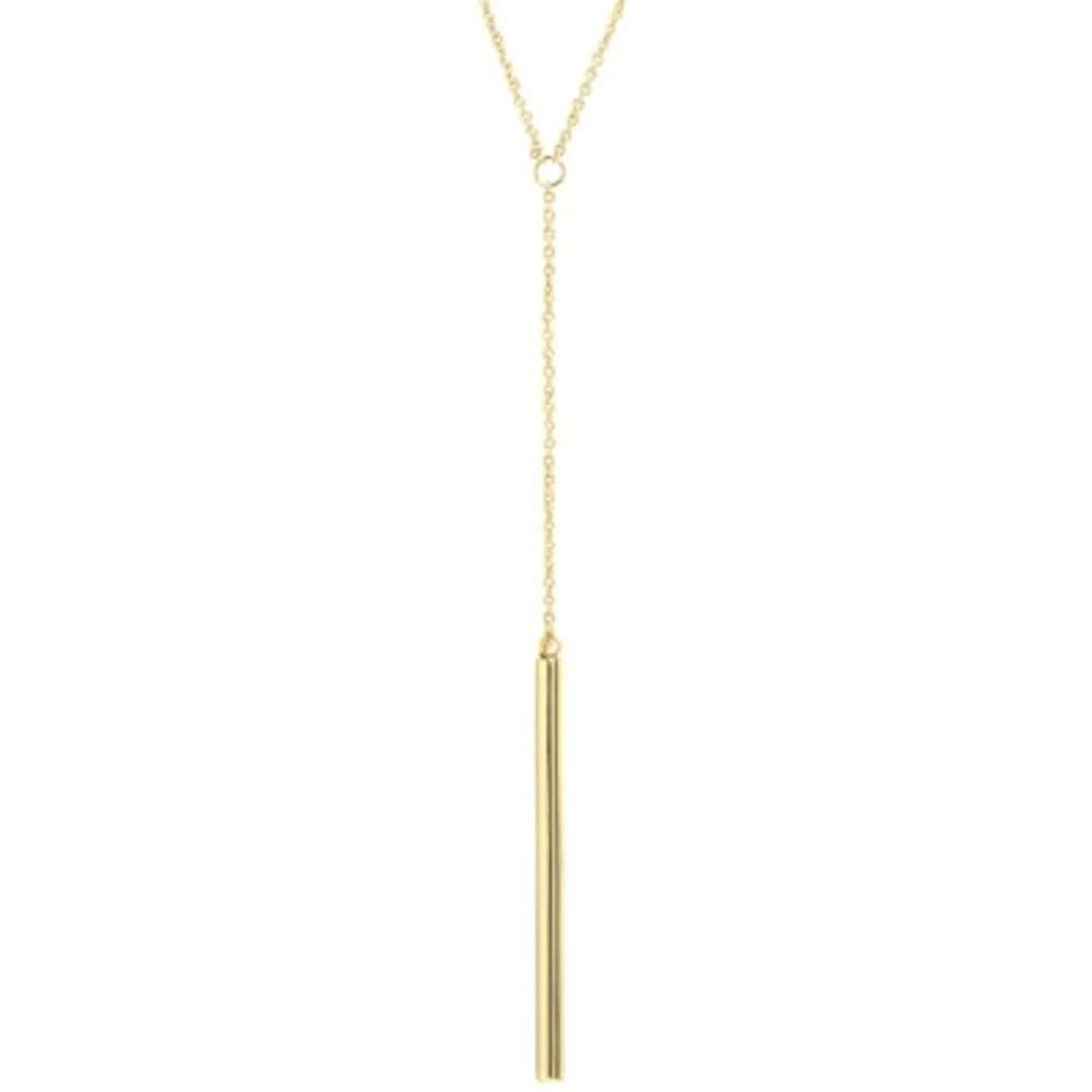 Silver Treasures Womens 14K Gold Over Silver 30 Inch Y Necklace