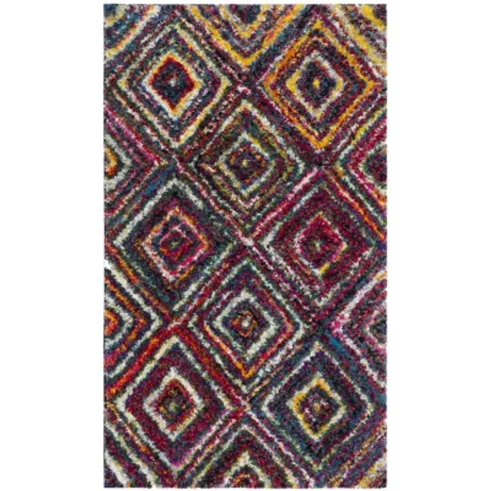 Safavieh Bloom Geometric Shag Rectangular Rugs