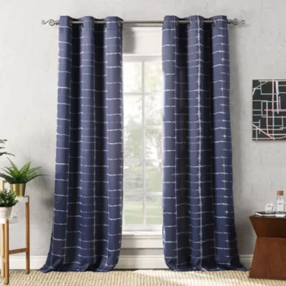 Sun Zero Saki Grommet Top Energy Saving Blackout Single Curtain Panel