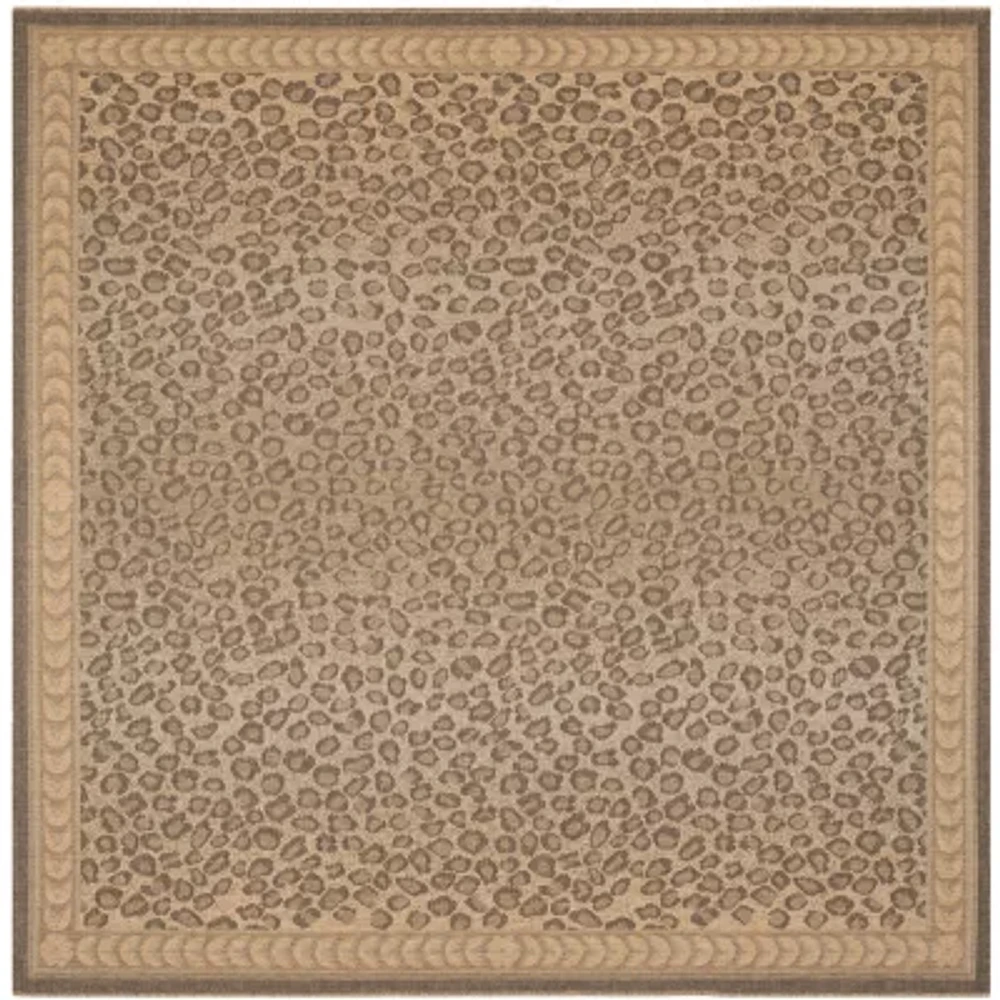 Safavieh Courtyard Collection Daithi Animal Indoor/Outdoor Square Area Rug