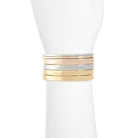 Liz Claiborne Tri Tone Womens 6-pc. Bracelet Set