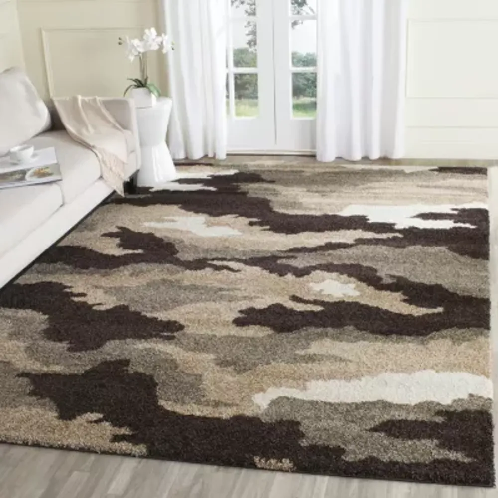 Safavieh Shag Collection Aleah Camouflage Square Area Rug