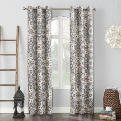 Sun Zero Nepal Grommet Top Energy Saving Blackout Single Curtain Panel