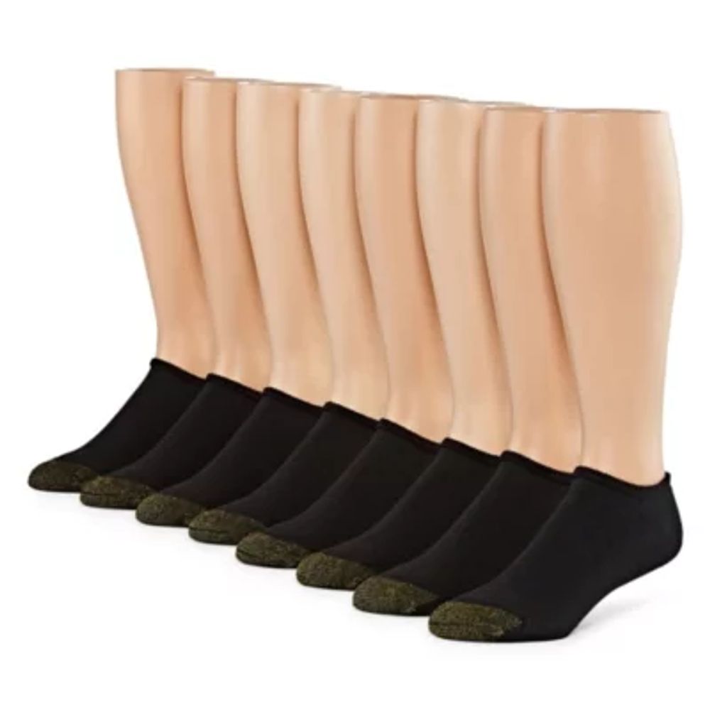 Gold Toe Athletic Sport Bonus Pack Mens Multi-Pack 8 Pair No Show Socks