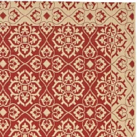 Safavieh Courtyard Collection Spots Oriental Indoor/Outdoor Runner Rug