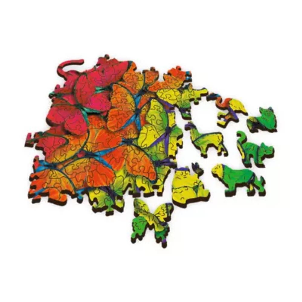 Trefl Puzzles - 501 Piece Wood Rainbow Butterflies 501 Puzzle