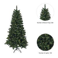 Kurt Adler 4.5-Foot Pre-Lit LED Green Pine Christmas Tree
