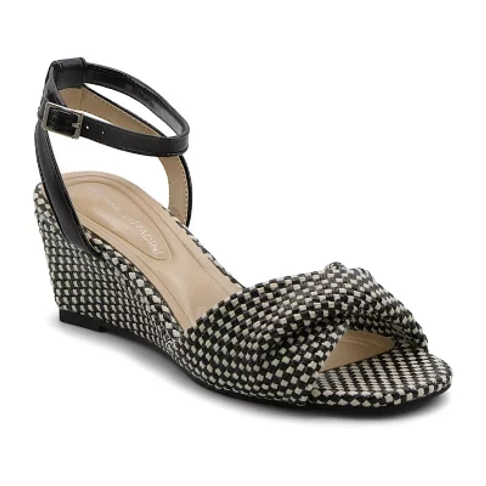 Adrienne Vittadini Womens Angi Wedge Sandals