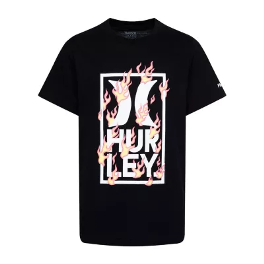 Hurley Big Kid Boys Crew Neck Short Sleeve Regular Fit Graphic T-Shirt