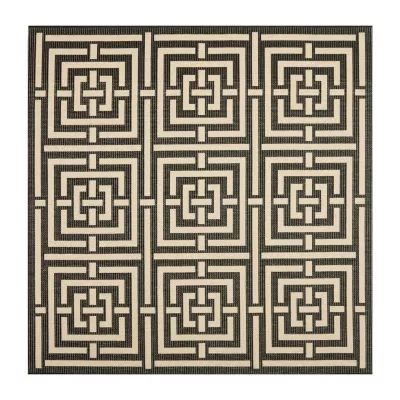 Safavieh Courtyard Collection Varvara Geometric Indoor/Outdoor Square Area Rug