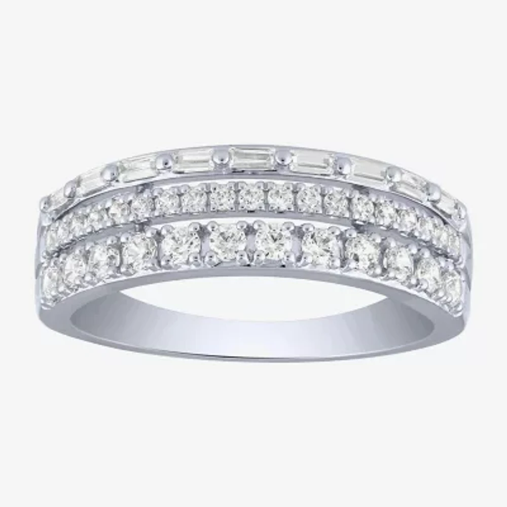 (H-I / I1) Womens 5/8 CT. T.W. Lab Grown White Diamond 10K Gold Anniversary Band