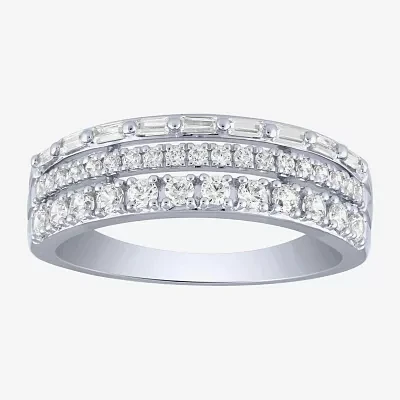 (H-I / I1) Womens 5/8 CT. T.W. Lab Grown White Diamond 10K Gold Anniversary Band