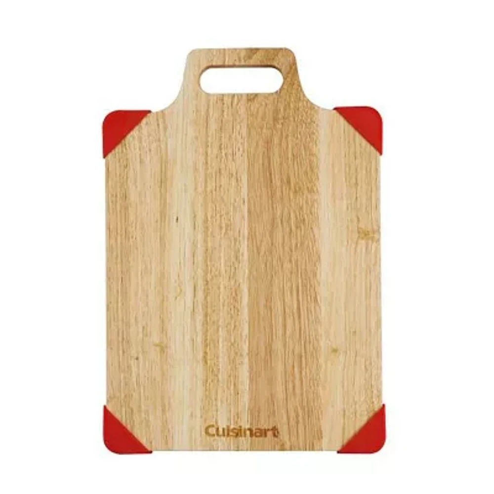 Cuisinart Rubberwood 15"x9.5" Cutting Board with Silicone Corners