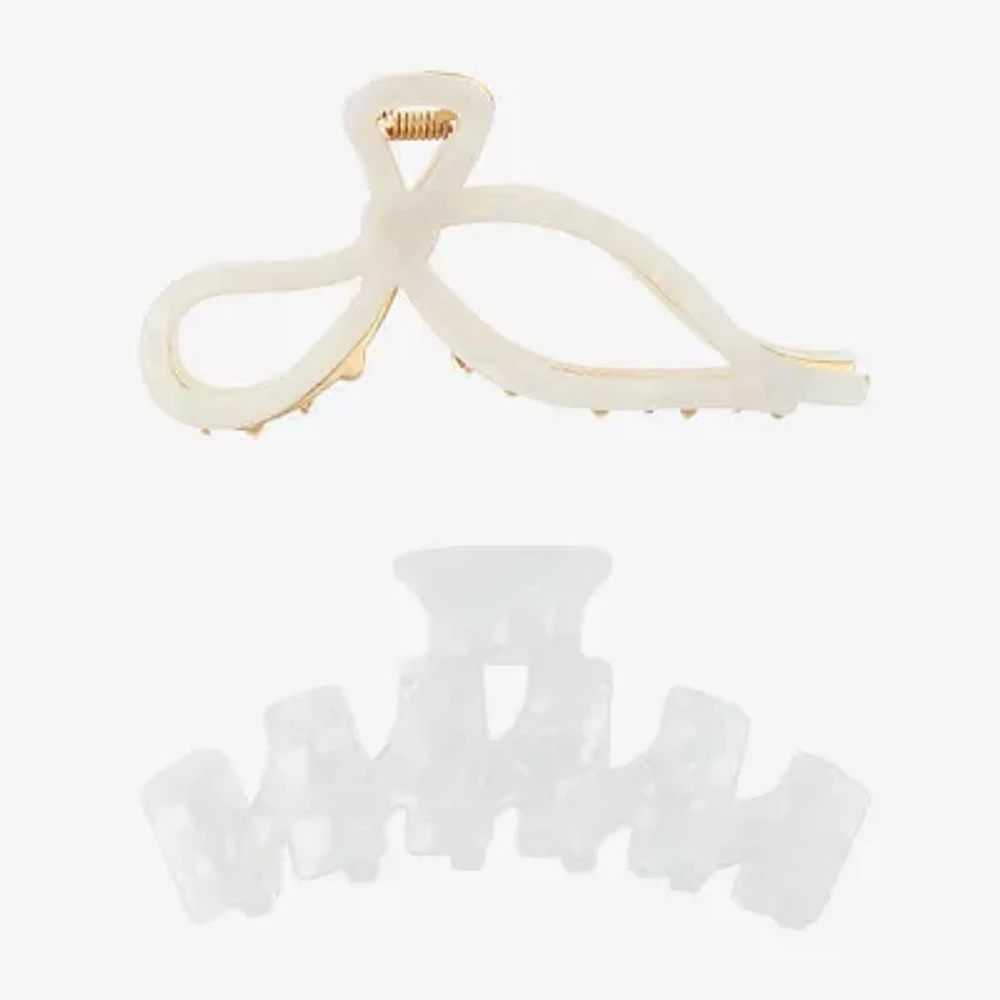 Arizona Ivory Bow 2-pc. Hair Clip