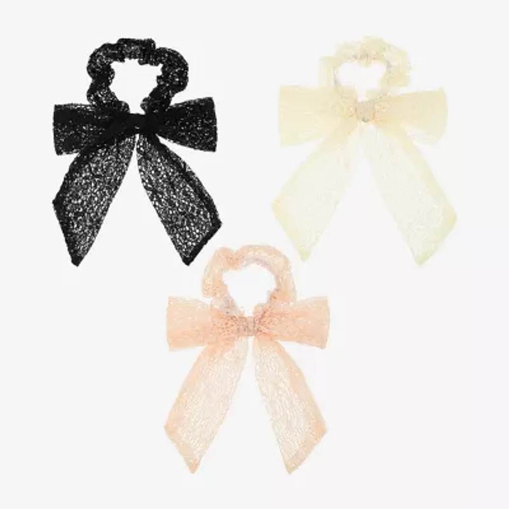 Arizona 3-pc. Multi Lace Bow Scrunchie Hair Ties