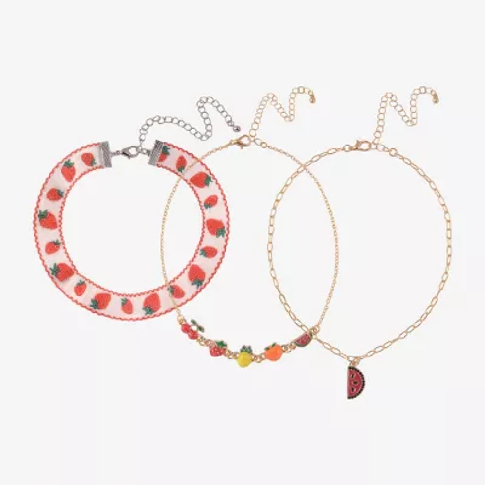 Arizona Fruit Womens Cherries 3-pc. Necklace Set