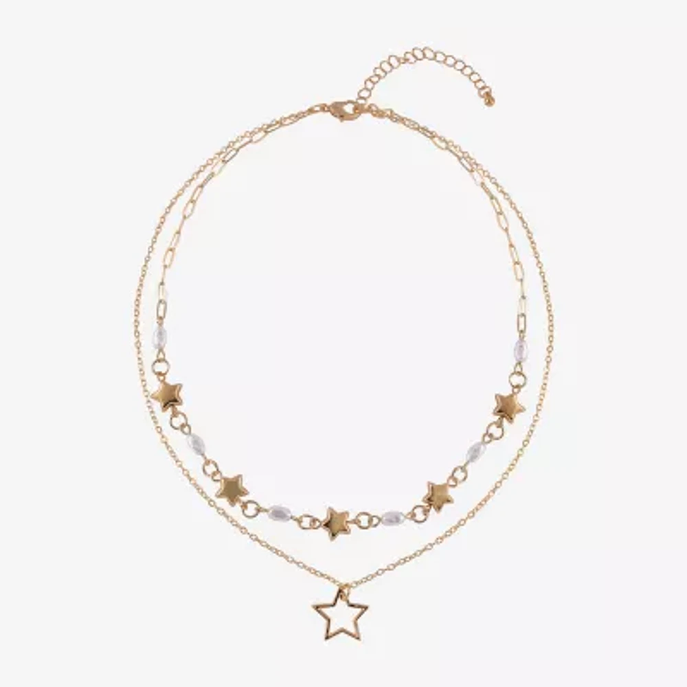 Arizona Gold Tone Womens 16 Inch Strand Necklace