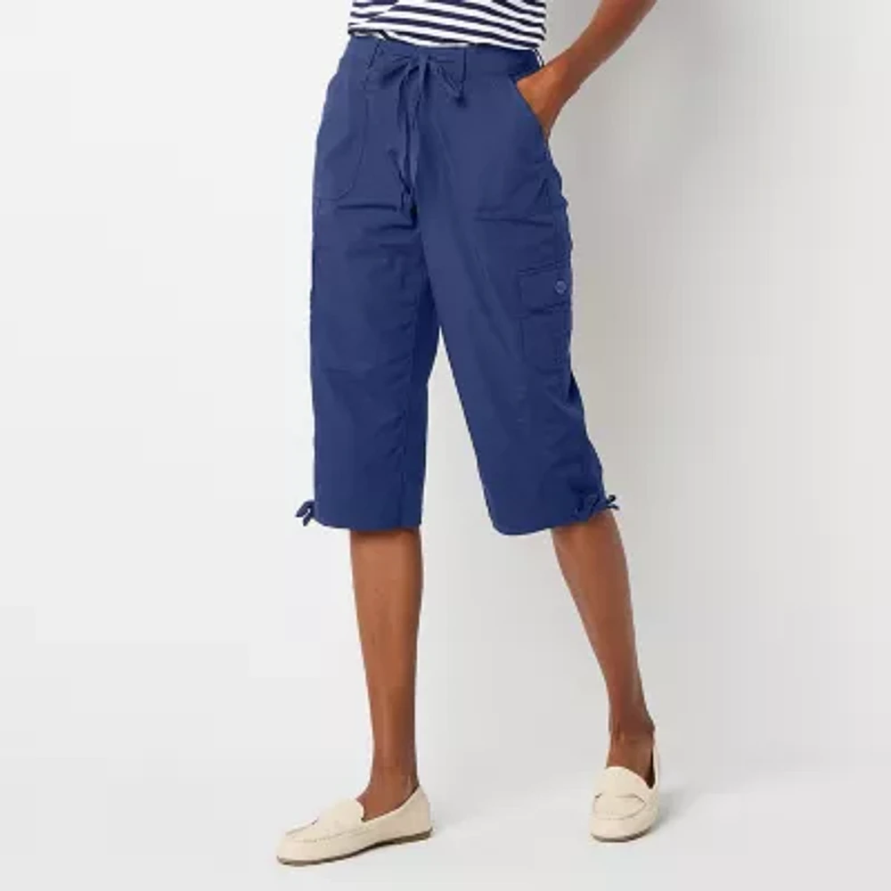 St. John's Bay Womens Straight Mid Rise Tall Capri Pant