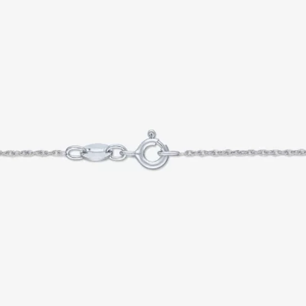Yes Please! (G-H / I1-I2) Womens 1/10 CT. T.W. Lab Grown White Diamond Sterling Silver Heart 18 Inch Pendant Necklace