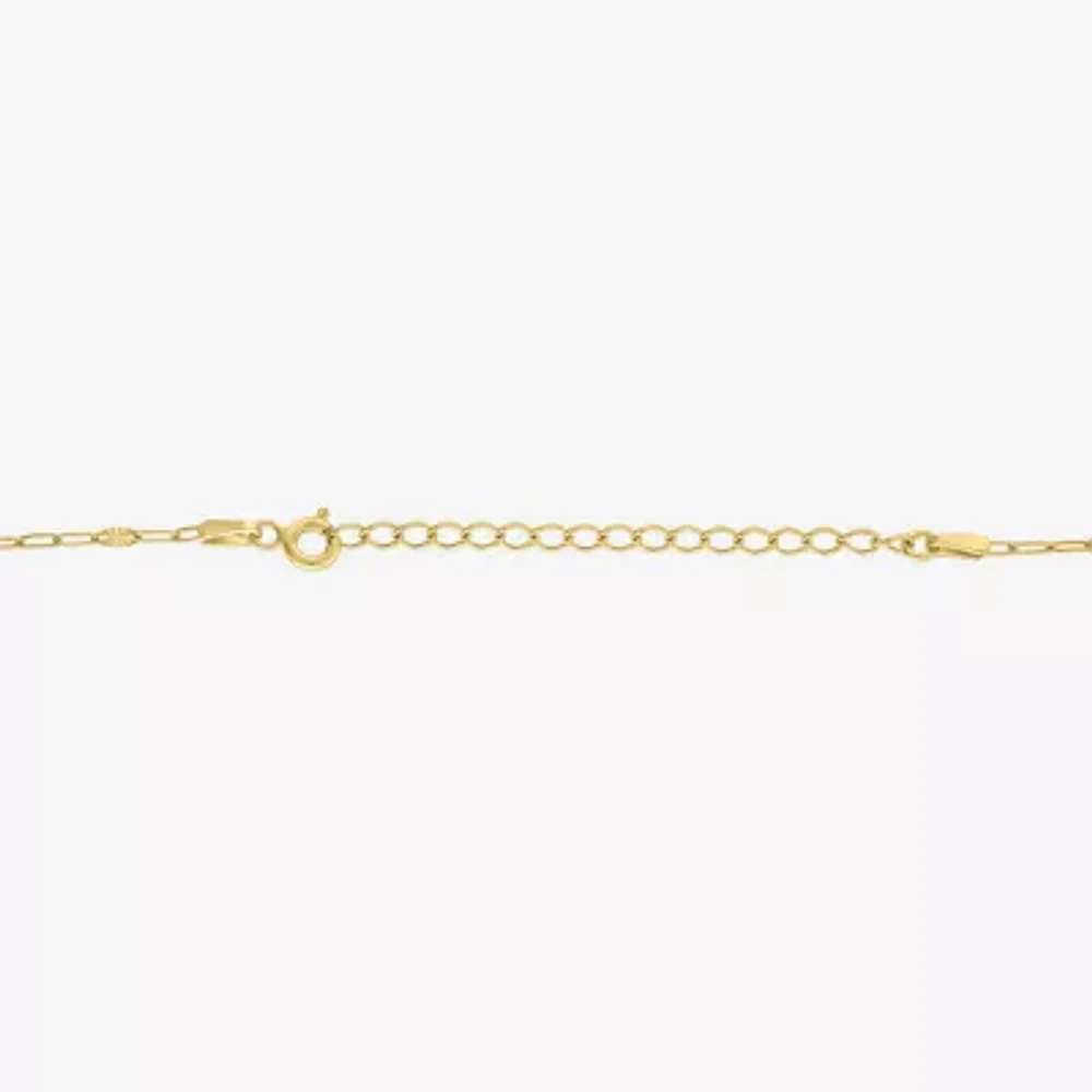 Diamond Addiction (G-H / I1-I2) Womens 1/10 CT. T.W. Lab Grown White Diamond 14K Gold Over Silver Heart 16 Inch Pendant Necklace