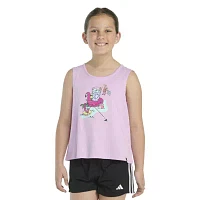 adidas Big Kid Girls Crew Neck Sleeveless Active Tank Top