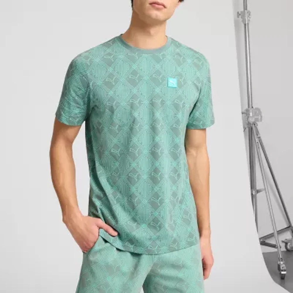 PUMA Mens Crew Neck Short Sleeve Regular Fit Graphic T-Shirt