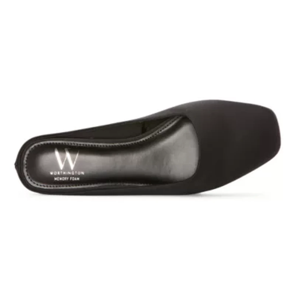 Worthington Roset Womens Square Closed Toe Mules