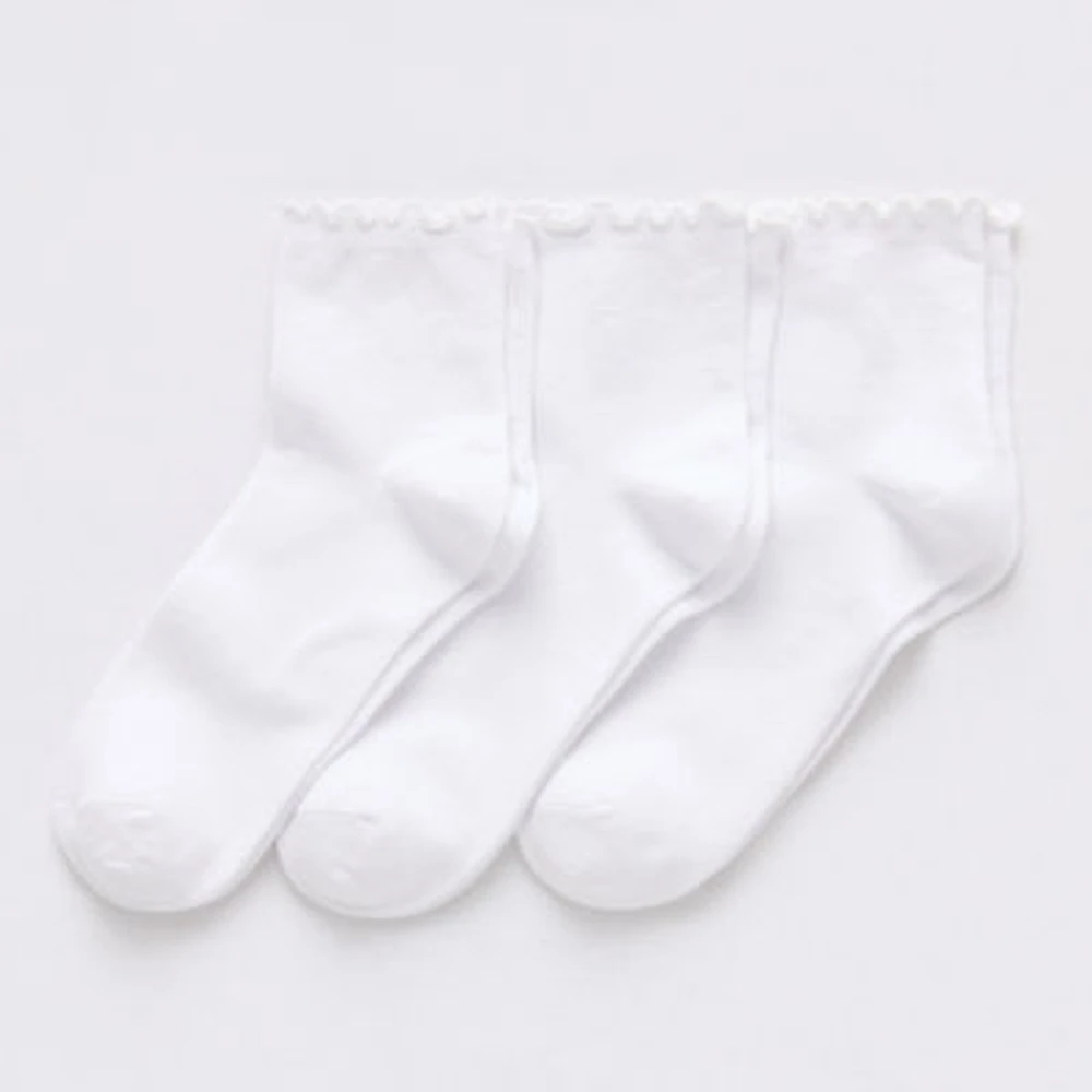 Mixit Lettuce Edge Womens 3 Pair Quarter Ankle Socks