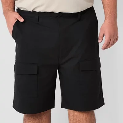 Stylus Mens 9" Mid Rise Big and Tall Stretch Fabric Cargo Short