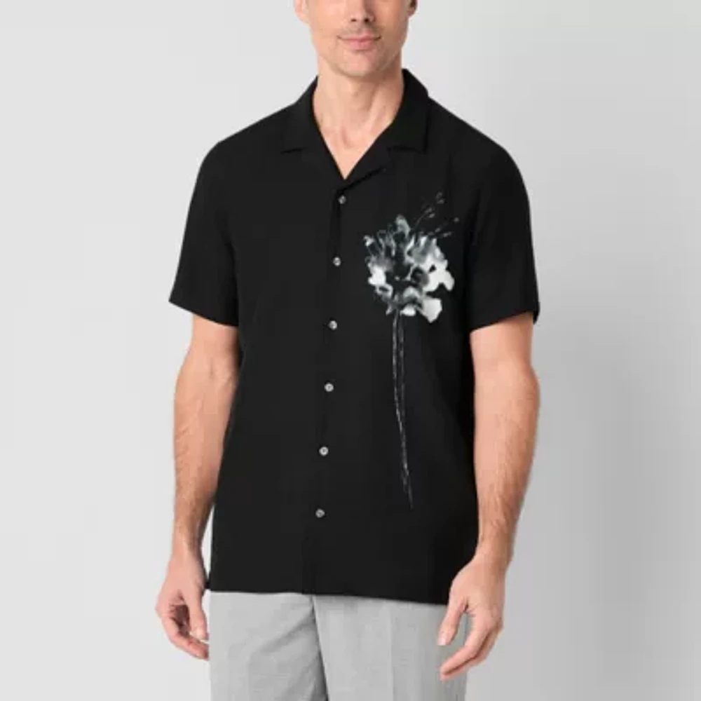 J. Ferrar Mens Short Sleeve Camp Shirt
